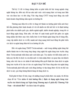 cac nhan to anh huong den y dinh su dung ngan hang truc tuyen cua khach hang tai ngan hang thuong mai co phan ky thuong viet nam chi nhanh hue