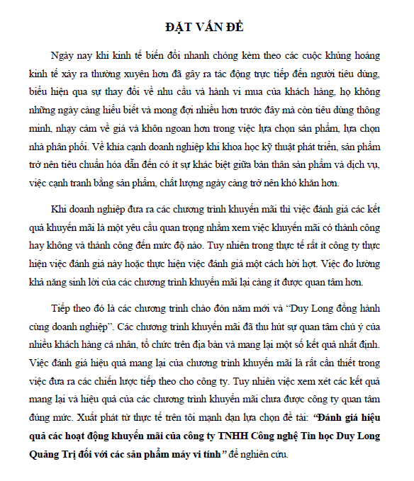 danh gia hieu qua cac hoat dong khuyen mai cua cong ty tnhh cong nghe tin hoc duy long quang tri doi voi cac san pham may vi tinh 1