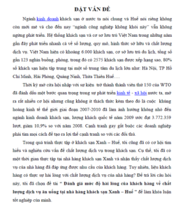 danh gia muc do hai long cua khach hang ve chat luong dich vu an uong tai nha hang khach san xanh hue