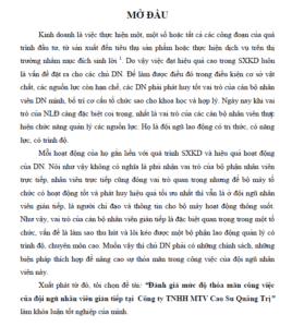 danh gia muc do thoa man cong viec cua doi ngu nhan vien gian tiep tai cong ty tnhh mot thanh vien cao su quang tri