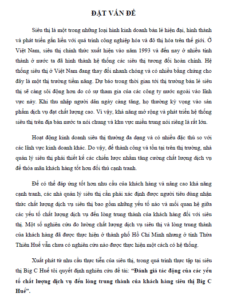 danh gia tac dong cua cac yeu to chat luong dich vu den long trung thanh cua khach hang sieu thi big c hue