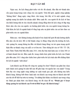 danh gia ve hoat dong quang ba tai khach san festival hue tu goc do khach hang