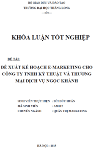 de xuat mot so ung dung e marketing tai cong ty tnhh ky thuat va thuong mai dich vu ngoc khanh
