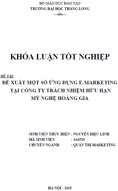 de xuat mot so ung dung e marketing tai cong ty tnhh my nghe hoang gia