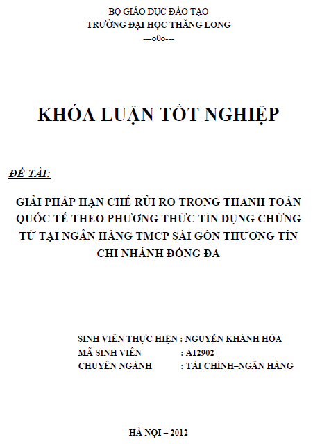 giai phap han che rui ro trong thanh toan quoc te theo phuong thuc tin dung chung tu tai ngan hang tmcp sai gon thuong tin chi nhanh dong da