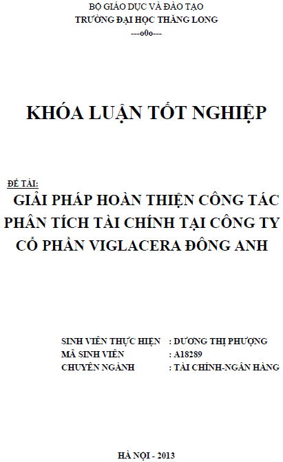 giai phap hoan thien cong tac phan tich tai chinh tai cong ty co phan viglacera dong anh