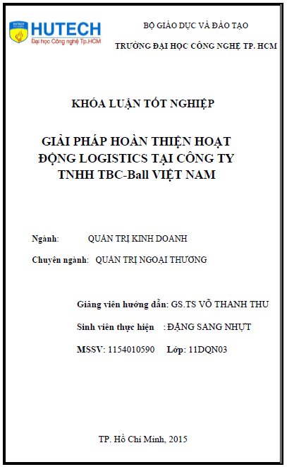 Giải pháp hoàn thiện hoạt động Logistic tại công ty TNHH TBC Ball Việt Nam 1 giai phap hoan thien hoat dong logistic tai cong ty tnhh tbc ball viet nam