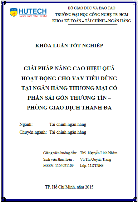 giai phap nang cao hieu qua hoat dong cho vay tieu dung tai ngan hang tmcp sai gon thuong tin sacombank phong giao dich thanh da
