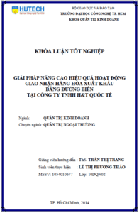 giai phap nang cao hieu qua hoat dong giao nhan xuat khau bang duong bien tai cong ty tnhh h t quoc te 1