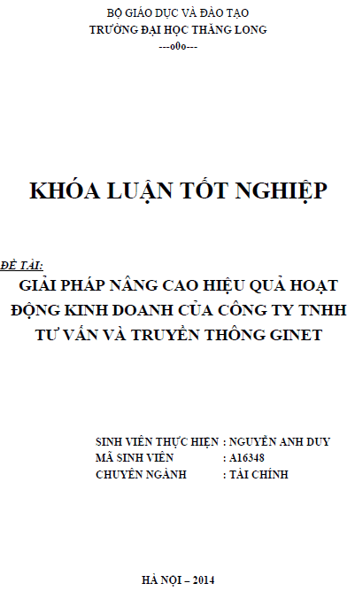 giai phap nang cao hieu qua hoat dong kinh doanh cua cong ty tnhh tu van va truyen thong ginet