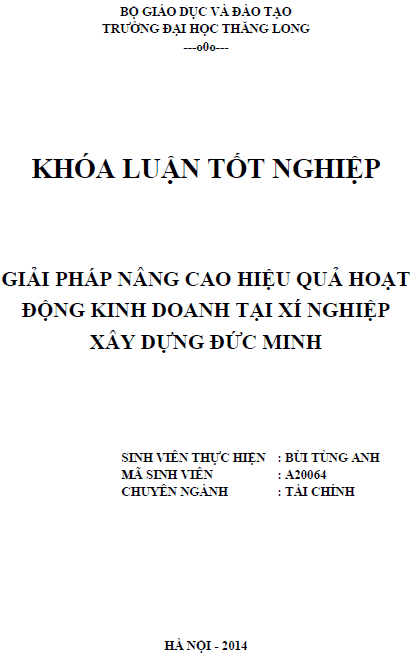 giai phap nang cao hieu qua hoat dong kinh doanh tai xi nghiep xay dung duc minh