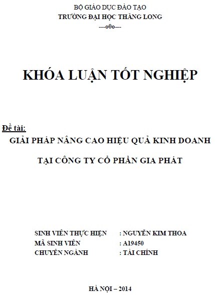giai phap nang cao hieu qua kinh doanh tai cong ty co phan gia phat