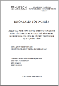giai phap nang cao su hai long cua khach hang ve san pham dich vu tai nha hang kichi kichi vincom cua cong ty co phan thuong mai dich vu cong vang