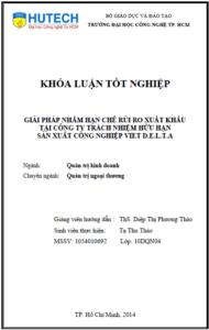 Giải pháp nhằm hạn chế rủi ro xuất khẩu tại công ty trách nhiệm hữu hạn sản xuất công nghiệp VIET D.E.L.T.A 19 giai phap nham han che rui ro xuat khau tai cong ty trach nhiem huu han san xuat cong nghiep viet d e l t a