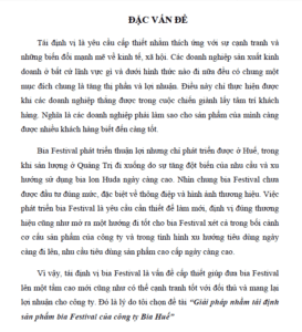 giai phap nham tai dinh san pham bia festival cua cong ty bia hue 1