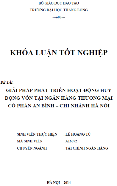 giai phap phat trien hoat dong huy dong von tai ngan hang thuong mai co phan an binh chi nhanh ha noi