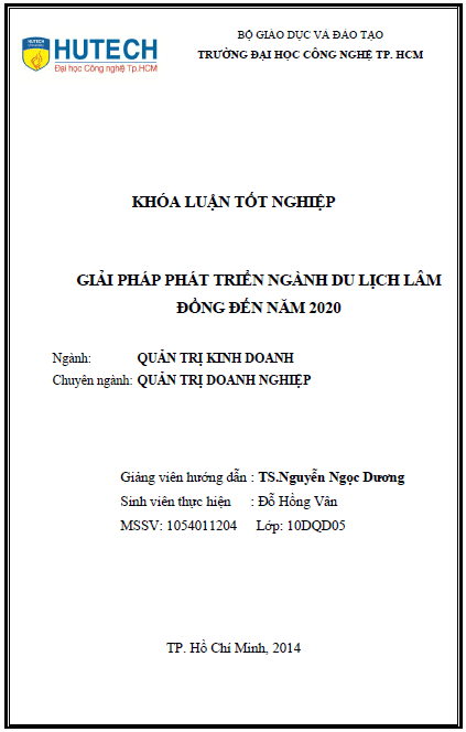Giải pháp phát triển ngành du lịch Lâm Đồng đến năm 2020 1 giai phap phat trien nganh du lich lam dong den nam 2020