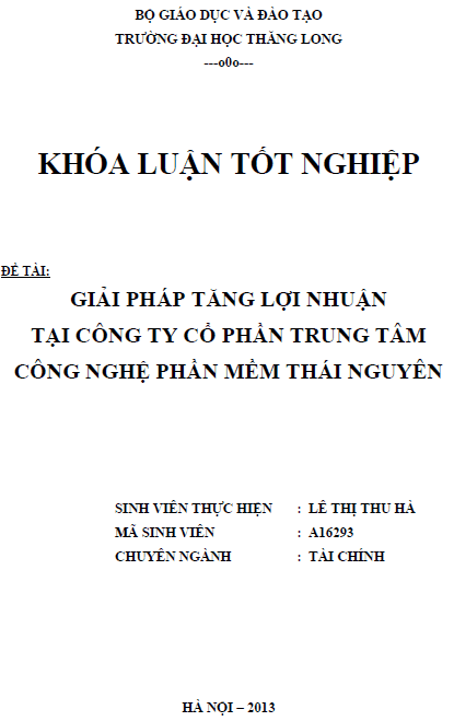giai phap tang loi nhuan tai cong ty co phan trung tam cong nghe mem thai nguyen