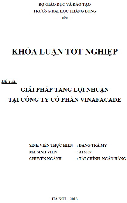 giai phap tang loi nhuan tai cong ty co phan vinafacade