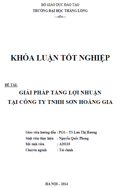 giai phap tang loi nhuan tai cong ty tnhh son hoang gia