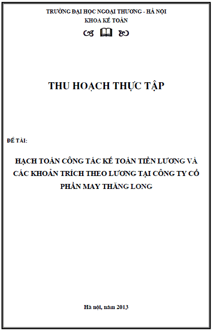 hach toan cong tac ke toan tien luong va cac khoan trich theo luong tai cong ty co phan may thang long