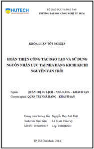 hoan thien cong tac dao tao va su dung nguon nhan luc tai nha hang kichi kichi nguyen van troi