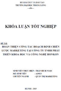 hoan thien cong tac hoach dinh chien luoc marketing tai cong ty tnhh phat trien khoa hoc va cong nghe honkon