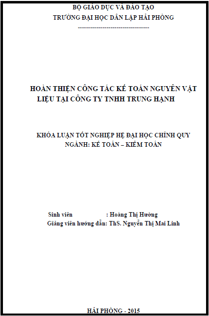 hoan thien cong tac ke toan nguyen vat lieu tai cong ty tnhh trung hanh