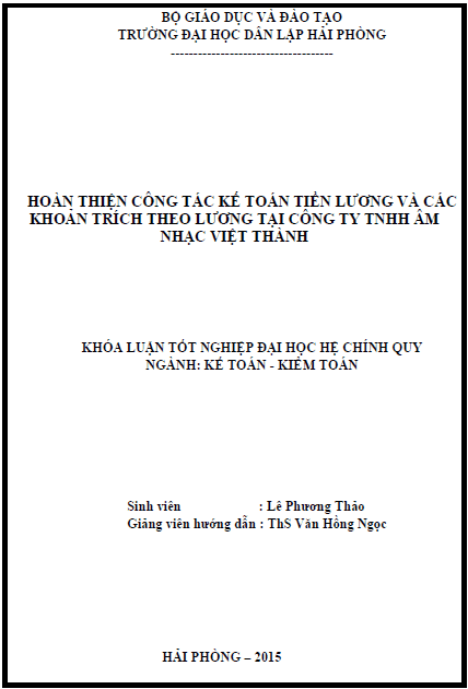 hoan thien cong tac ke toan tien luong va cac khoan trich theo luong tai cong ty tnhh am nhac viet thanh