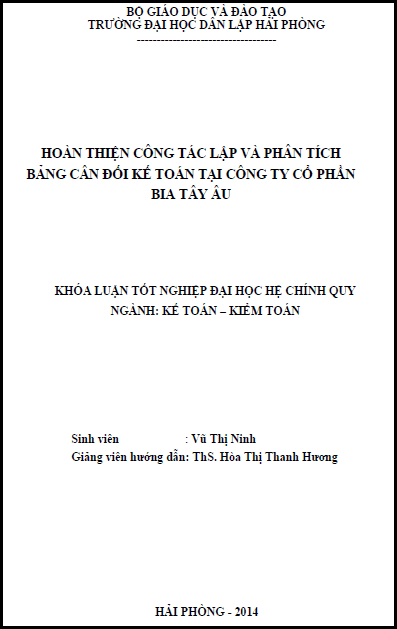 hoan thien cong tac lap va phan tich bang can doi ke toan tai cong ty co phan bia tay au 1