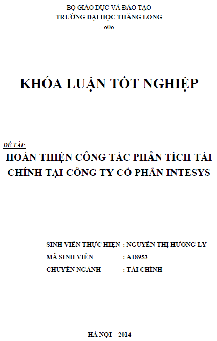 hoan thien cong tac phan tich tai chinh tai cong ty co phan intesys