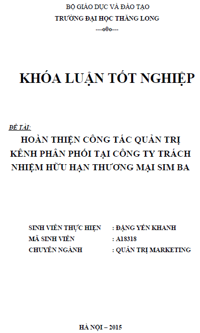 hoan thien cong tac quan tri kenh phan phoi tai cong ty tnhh thuong mai sim ba