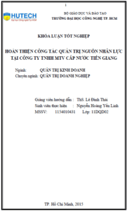 hoan thien cong tac quan tri nguon nhan luc tai cong ty tnhh mot thanh vien cap nuoc tien giang
