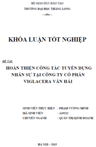 hoan thien cong tac tuyen dung nhan su tai cong ty co phan viglacera van hai