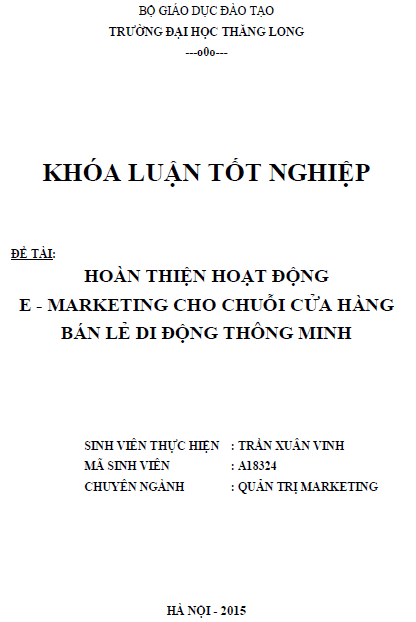 hoan thien hoat dong e marketing cho chuoi cua hang ban le di dong thong minh