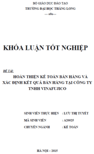 Hoàn thiện kế toán bán hàng và xác định kết quả bán hàng tại Công ty TNHH VinaFujico 1 hoan thien ke toan ban hang va xac dinh ket qua ban hang tai cong ty tnhh vinafujico