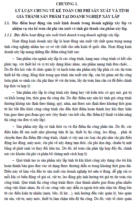 hoan thien ke toan chi phi san xuat va tinh gia thanh san pham xay lap tai cong ty co phan dau tu va xay dung hud1