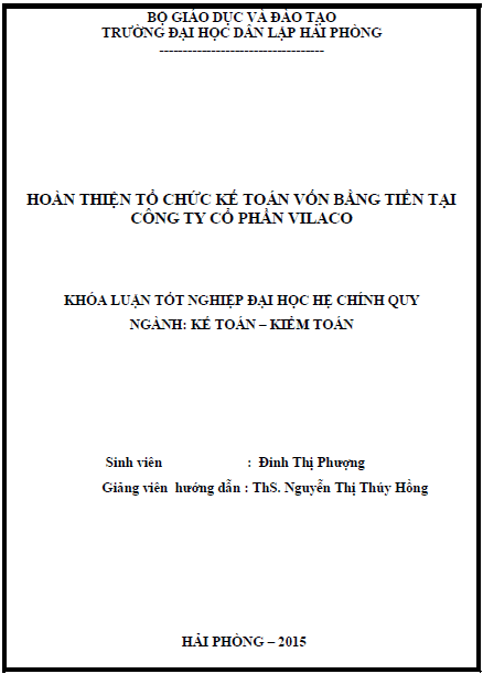 hoan thien to chuc ke toan von bang tien tai cong ty co phan vilaco