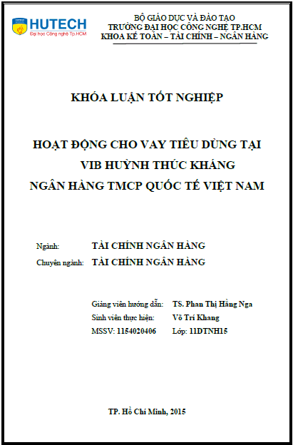 hoat dong cho vay tieu dung tai vib huynh thuc khang ngan hang tmcp quoc te viet nam