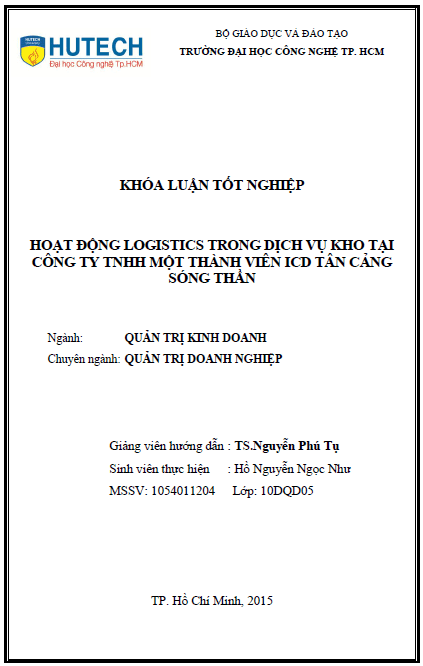 hoat dong logistics trong dich vu kho tai cong ty tnhh mot thanh vien icd tan cang song than