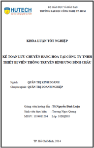 ke toan luu chuyen hang hoa tai cong ty tnhh thiet bi vien thong truyen hinh ung binh chau