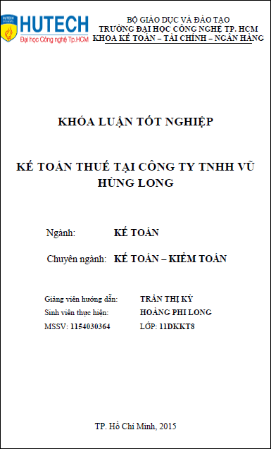 ke toan thue tai cong ty tnhh vu hung long