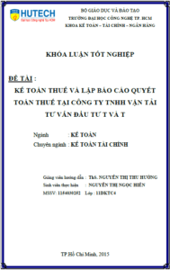 ke toan thue va lap bao cao quyet toan thue tai cong ty tnhh van tai tu van dau tu t va t