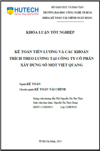 ke toan tien luong va cac khoan trich theo luong tai cong ty co phan xay dung so mot viet quang