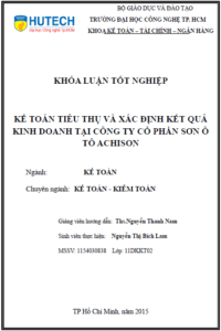 ke toan tieu thu va xac dinh ket qua kinh doanh tai cong ty co phan son o to achison
