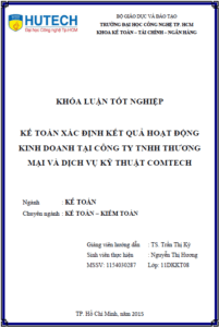 ke toan xac dinh ket qua hoat dong kinh doanh tai cong ty tnhh thuong mai va dich vu ky thuat comtech