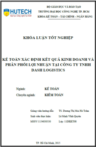 ke toan xac dinh ket qua kinh doanh va phan phoi loi nhuan tai cong ty tnhh dash logistics