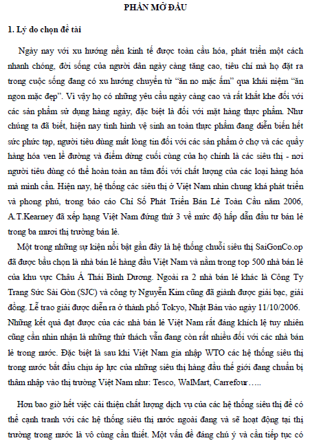 khao sat chat luong dich vu khach hang tai cong ty tnhh co opmart cong quynh quan 1 thanh pho ho chi minh