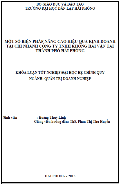 mot so bien phap nang cao hieu qua kinh doanh tai chi nhanh cong ty tnhh khong hai van tai thanh pho hai phong