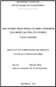 mot so bien phap nham cai thien tinh hinh tai chinh tai cong ty co phan cang nam hai